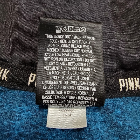 PINK Victoria's Secret Quarter Zip Long Sleeve Pullover Sweatshirt Size XS - Picture 7 of 7